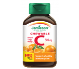 Jamieson Vitamin C Orange suction tablets, 500 mg food supplement with natural sweetener 120 tablets
