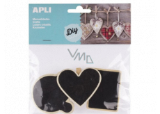 Apli Wooden pegs with label plate 3 pieces