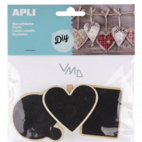 Apli Wooden pegs with label plate 3 pieces