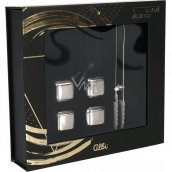 Albi Men's Affair cooling cubes 4 pieces + pliers 1 piece + velvet bag 1 piece, gift set for men