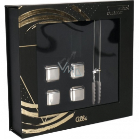 Albi Men's Affair cooling cubes 4 pieces + pliers 1 piece + velvet bag 1 piece, gift set for men