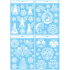 Window film without glue angels with glitters 30 x 42 cm