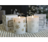 Lima Aroma Snowflake Vanilla and cinnamon scented candle gold, burning time 50 hours 175 g