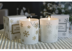 Lima Aroma Snowflake Vanilla and cinnamon scented candle gold, burning time 50 hours 175 g