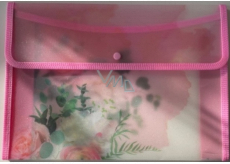 Albi Document case Pink flowers A4 - 330 x 236 mm