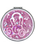 Me To You Cosmetic mirror with glitter Music 8 cm