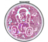 Me To You Cosmetic mirror with glitter Music 8 cm