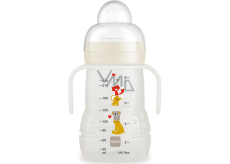 Mam Trainer bottle for easy transition from breastfeeding or bottle to cup 4+ months White 220 ml