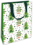 Nekupto Gift paper bag with embossing 17,5 x 11 x 8 cm Christmas trees