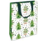 Nekupto Gift paper bag with embossing 17,5 x 11 x 8 cm Christmas trees