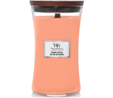 WoodWick Manuka Nectar scented candle with wooden wick and lid glass large 609 g