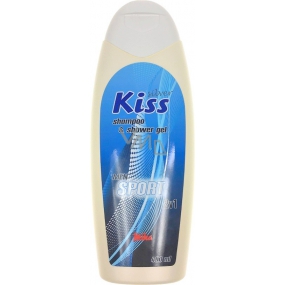 Mika Kiss Silver for Men Sport 2in1 shower gel and hair shampoo 400 ml