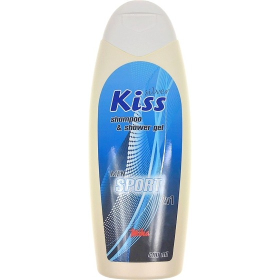 Mika Kiss Silver for Men Sport 2in1 shower gel and hair shampoo 400 ml