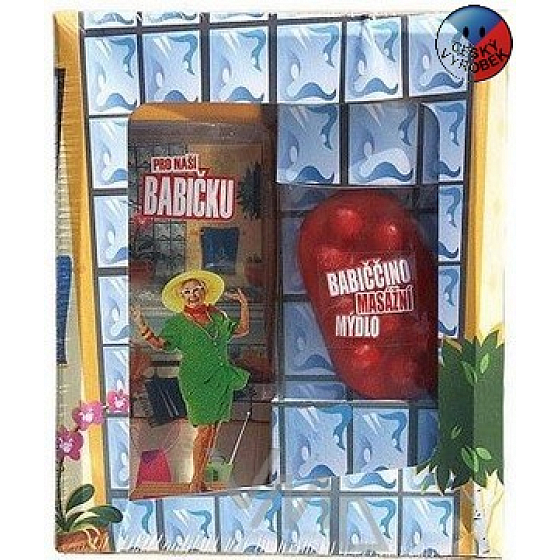 Bohemia Gifts For grandmother shower gel 300 ml with handmade soap 300 ml cosmetic set