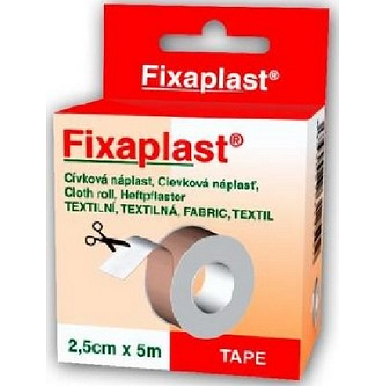 Fixaplast 2.5 cm x 5 m fabric reel patch