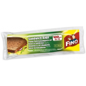 Fino Sandwich Bags snack bags with clip, 7 µm, 18 x 28 cm, 100 pieces