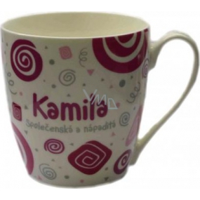 Nekupto Twister mug named Kamila pink 0.4 liter