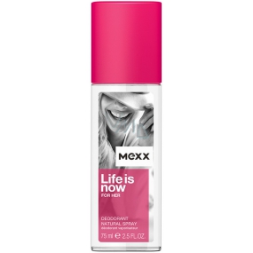 Mexx Life Is Now for Her perfumed deodorant glass 75 ml