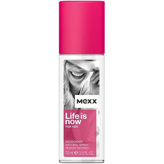 Mexx Life Is Now for Her perfumed deodorant glass 75 ml