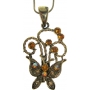 Bronze necklace with butterfly pendant 40 cm