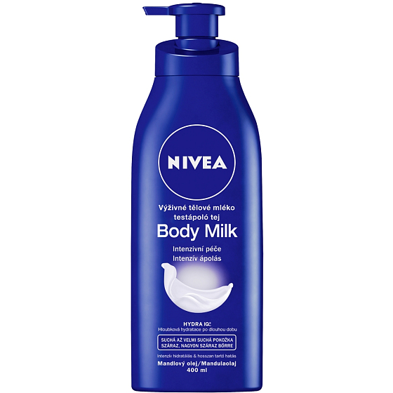Nivea Body Milk nourishing body lotion for very dry skin with pump 400 ml