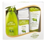 Dalan d Olive liquid soap 400 ml + toilet soap 150 g + emollient cream 250 ml + washcloth, cosmetic set