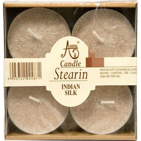 Adpal Stearin Maxi Indian Silk - Indian silk scented tealights 4 pieces