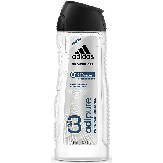 Adidas Adipure shower gel without soap ingredients and dyes for men 400 ml