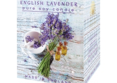 English Soap Anglická Levandule Sojová vonná svíčka 170 ml, hoří až 35 hodin