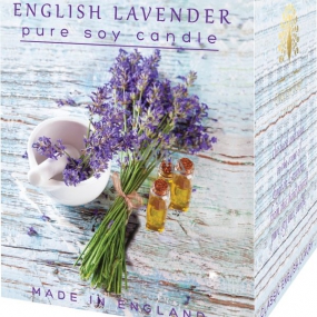 English Soap English Lavender Soy Scented Candle 170 ml, burns up to 35 hours