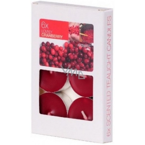Bolsius Aromatic Lovely Cranberry - Charming Cranberry Scented Tealights 6 pieces, burning time 4 hours