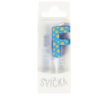 Albi Cake Candle Single - Letter F, 2.5 cm