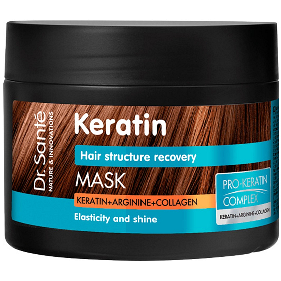 Dr. Santé Keratin Hair deeply regenerating and nourishing mask for fragile brittle hair without shine 300 ml
