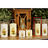 Lima Yellow flower scented ivory candle with decal cylinder 40 x 90 mm 1 piece