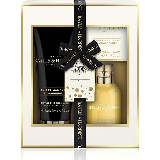 Baylis & Harding Sweet Tangerine and Grapefruit Body Lotion 125 ml + cleansing gel 100 ml + toilet soap 40 g, cosmetic set