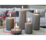 Lima Ice candle gray cylinder 60 x 90 mm 1 piece