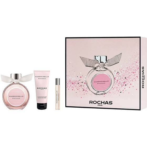Rochas Mademoiselle Rochas perfumed water for women 90 ml + body lotion 100 ml + perfumed water 7.5 ml, gift set