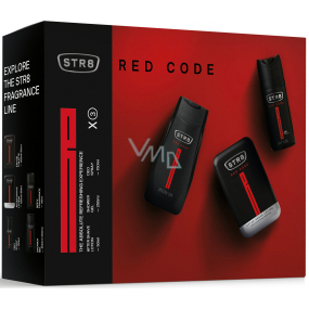 Str8 Red Code aftershave for men 50 ml + deodorant spray 150 ml + shower gel 250 ml, cosmetic set