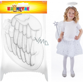 Rappa Halloween Angel wings with halo for children