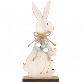 Wooden rabbit with beads 24 cm