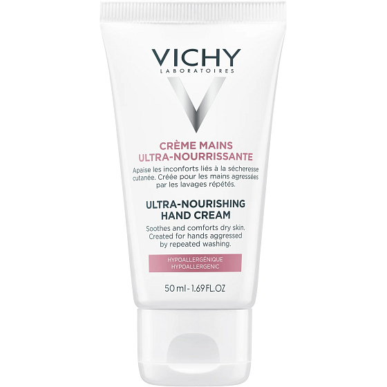 Vichy Ultra-nourishing Hand Cream highly nourishing hand cream for dry and sensitive skin 50 ml