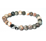 Jasper Zebra bracelet elastic natural stone, ball 8 mm / 16-17 cm, stone of positive energy