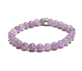 Lepidolite pink bracelet elastic natural stone, ball 6 mm / 16 - 17 cm, athletes amulet