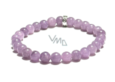 Lepidolite pink natural stone elastic bracelet, ball 6 mm / 16-17 cm, athletes' amulet