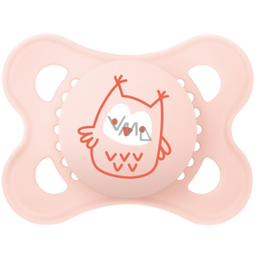 Mam Original silicone orthodontic pacifier 0+ months Pink with owl