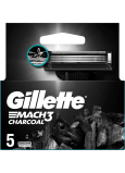 Gillette Mach3 Charcoal Replacement Head 5 pieces, for men