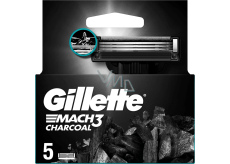 Gillette Mach3 Charcoal Replacement Head 5 pieces, for men