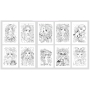 Ditipo Relaxation colouring book Dream girl A4 violet 10 pages