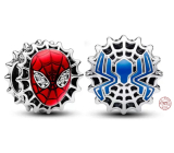 Charm Sterling silver 925 Marvel Spiderman Mask, bead on bracelet movie