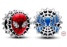 Charm Sterling silver 925 Marvel Spiderman Mask, bead on bracelet movie